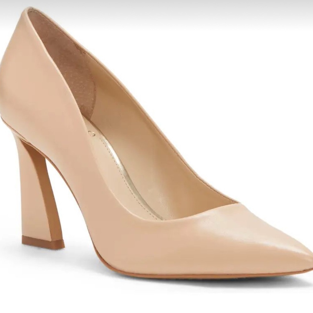 Vince Camuto Beige Pointed Toe Heels